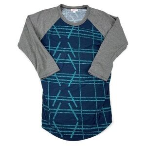 Lularoe Womens Shirt Blue Gray Small
